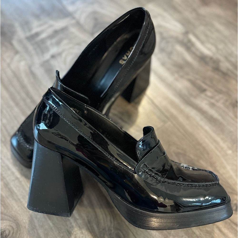 ALOHA Patent Leather Heeled Loafers